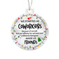 Christmas High Graphic Acrylic Ornament, Best Coworker Made Us Friends - Kubby&Co Worldwide