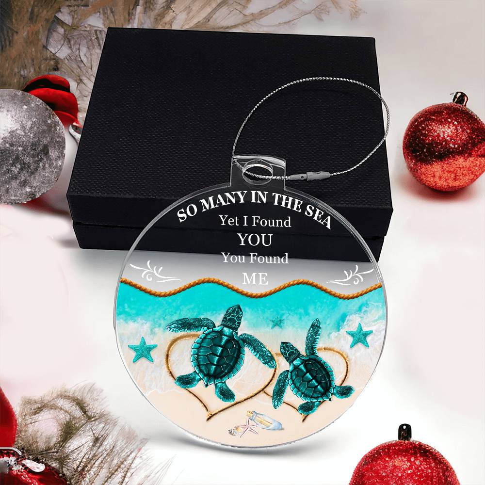 Christmas High Graphic Acrylic Ornament, I Found You and You Found Me - Kubby&Co Worldwide