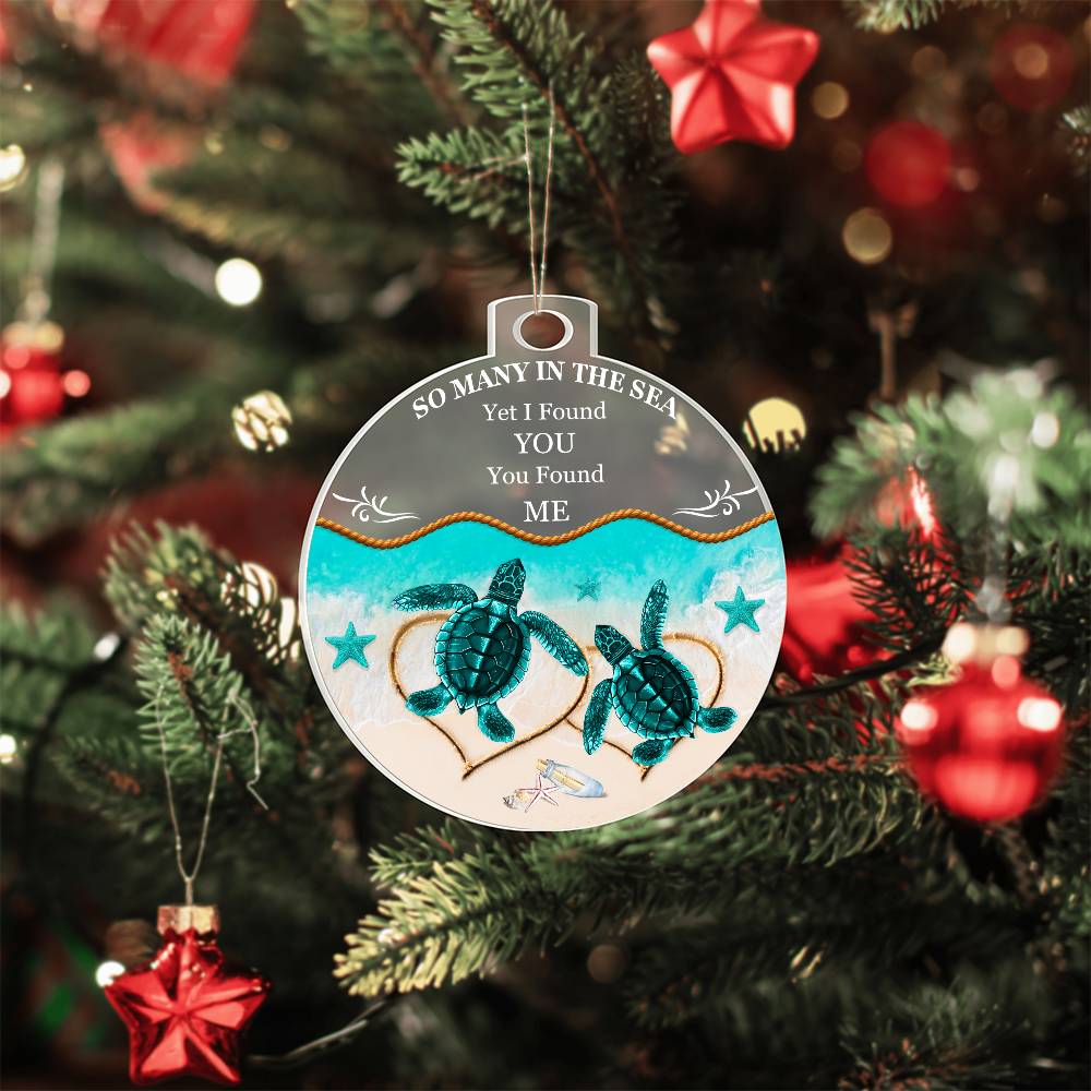 Christmas High Graphic Acrylic Ornament, I Found You and You Found Me - Kubby&Co Worldwide