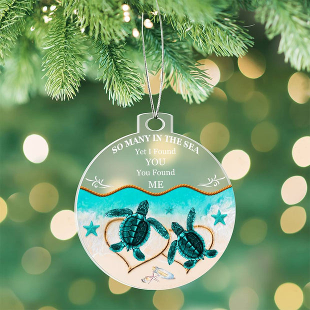 Christmas High Graphic Acrylic Ornament, I Found You and You Found Me - Kubby&Co Worldwide