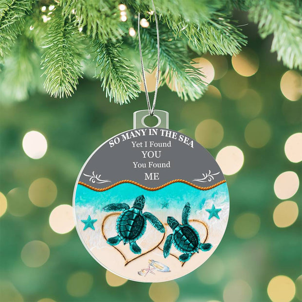 Christmas High Graphic Acrylic Ornament, I Found You and You Found Me - Kubby&Co Worldwide