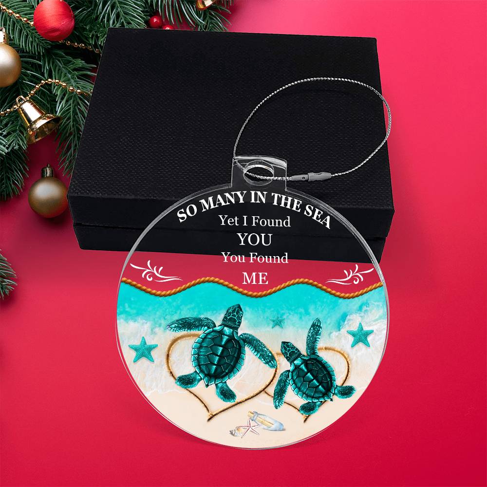 Christmas High Graphic Acrylic Ornament, I Found You and You Found Me - Kubby&Co Worldwide