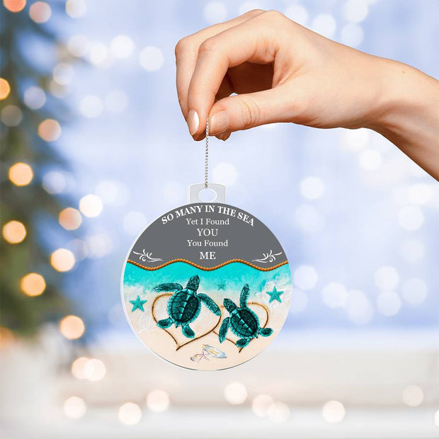 Christmas High Graphic Acrylic Ornament, I Found You and You Found Me - Kubby&Co Worldwide