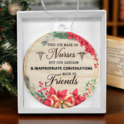 Christmas High Graphic Acrylic Ornament, Nurses And Best Friends - Kubby&Co Worldwide