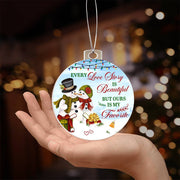 Christmas High Graphic Acrylic Ornament, True Love Story Our Favorite - Kubby&Co Worldwide