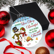 Christmas High Graphic Acrylic Ornament, True Love Story Our Favorite - Kubby&Co Worldwide