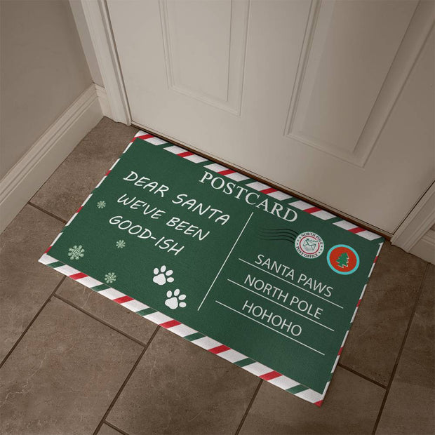 Christmas Welcome Mat, Dear Santa We've Been Good-Ish - Kubby&Co Worldwide