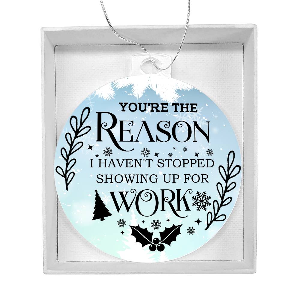 Coworker Christmas Gift Personalized Acrylic Christmas Ornament - Kubby&Co Worldwide