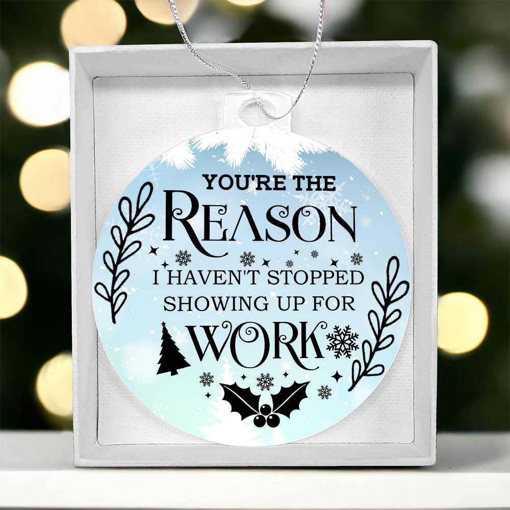 Coworker Christmas Gift Personalized Acrylic Christmas Ornament - Kubby&Co Worldwide