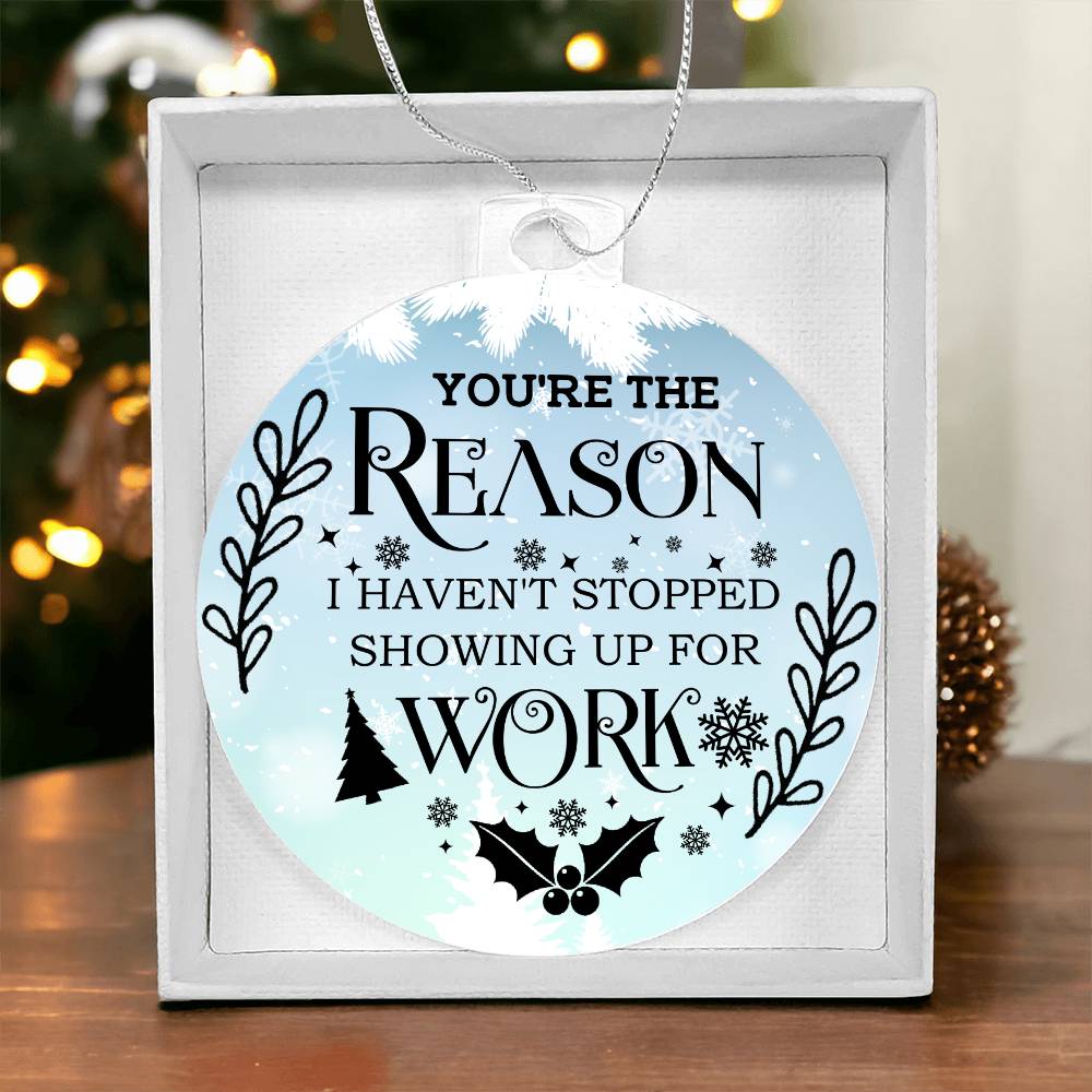 Coworker Christmas Gift Personalized Acrylic Christmas Ornament - Kubby&Co Worldwide