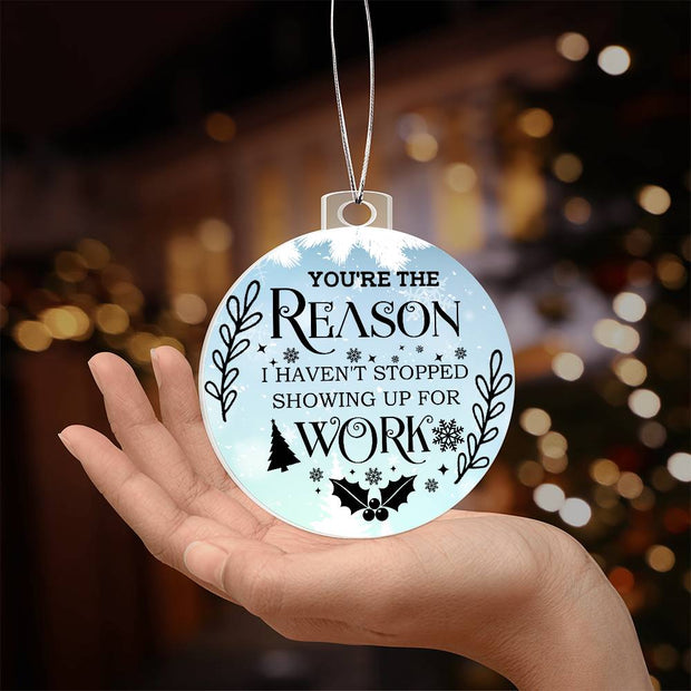 Coworker Christmas Gift Personalized Acrylic Christmas Ornament - Kubby&Co Worldwide