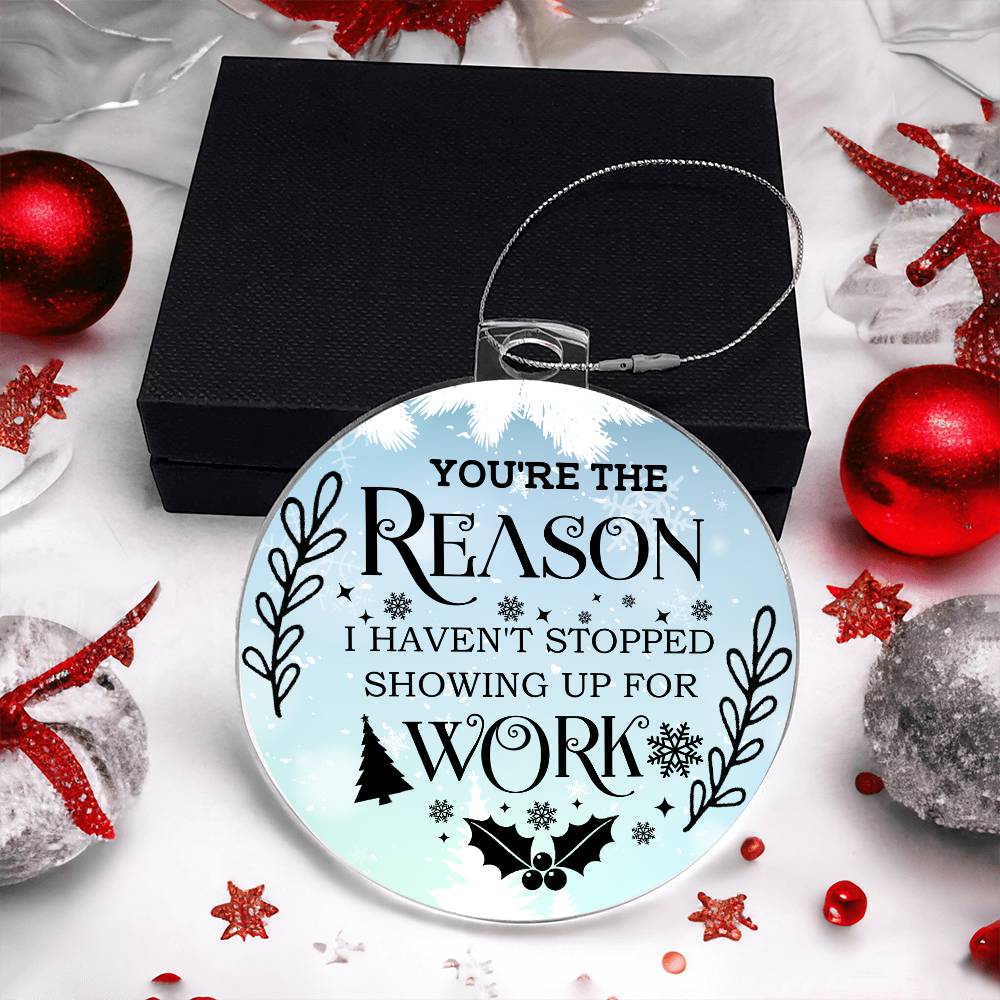 Coworker Christmas Gift Personalized Acrylic Christmas Ornament - Kubby&Co Worldwide