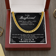 Cuban Link Chain Necklace, To My Boyfriend, The Day I Met You - Kubby&Co Worldwide