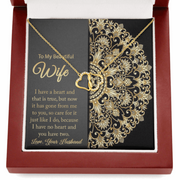 Gold Necklace, 18 Diamonds, My Beautiful Wife You Have My Heart - Kubby&Co Worldwide