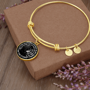 Engraved Gold Custom Bangle Bracelet, Cat Lovers, Whispered In My Ear - Kubby&Co Worldwide