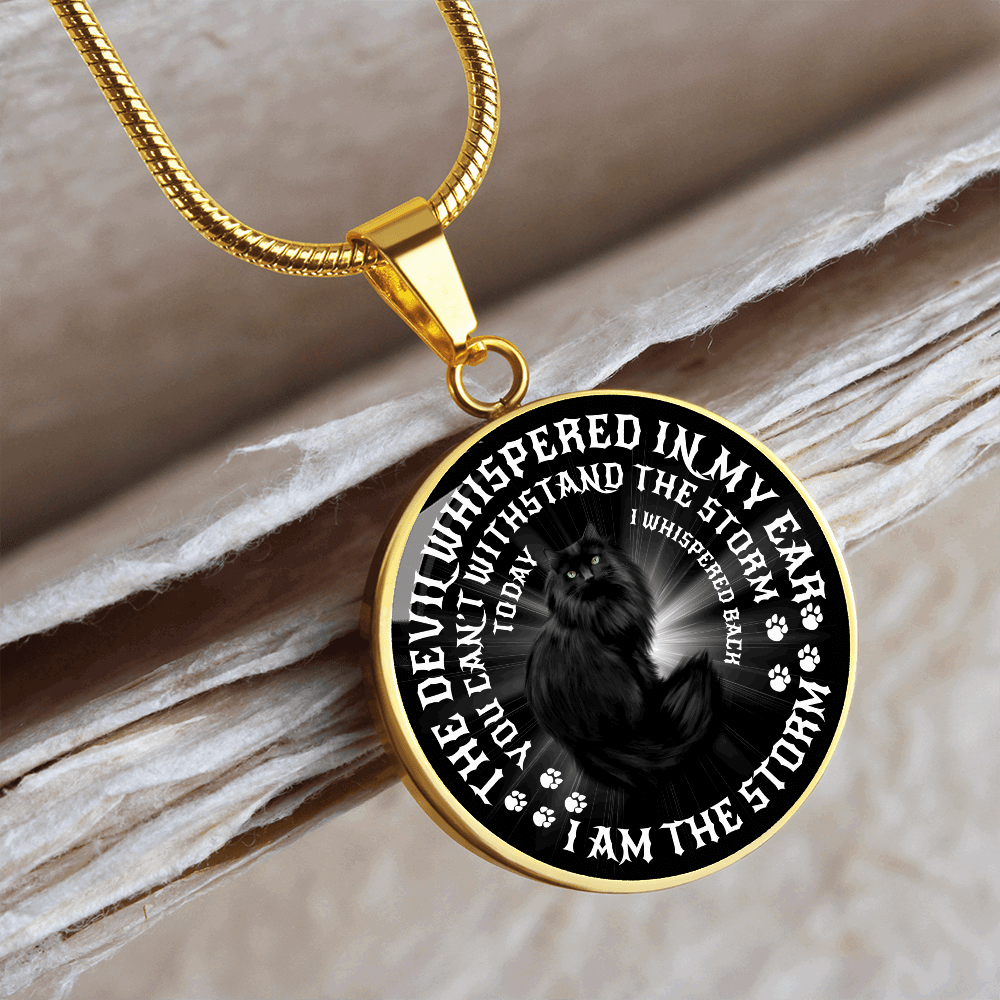 Engraved Gold Necklace, Cat Lovers Custom Pendant, Whispered In My Ear - Kubby&Co Worldwide