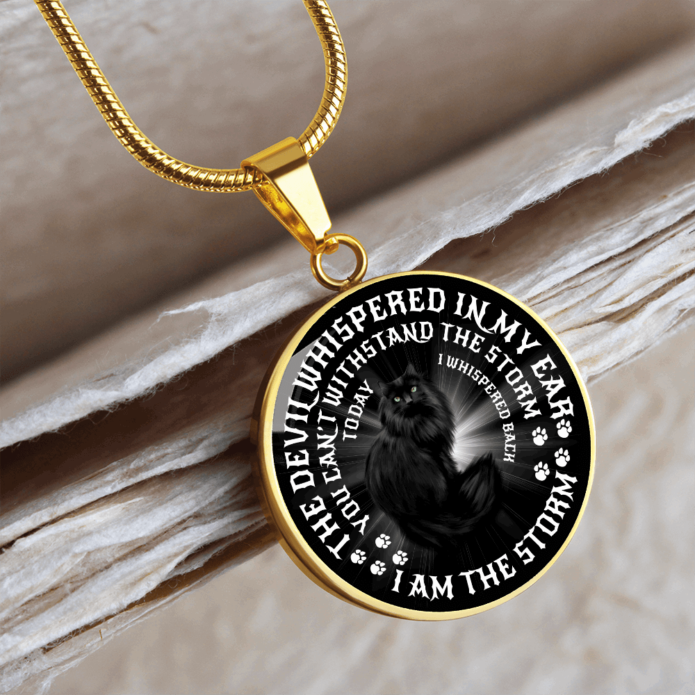 Engraved Gold Necklace, Cat Lovers Custom Pendant, Whispered In My Ear - Kubby&Co Worldwide