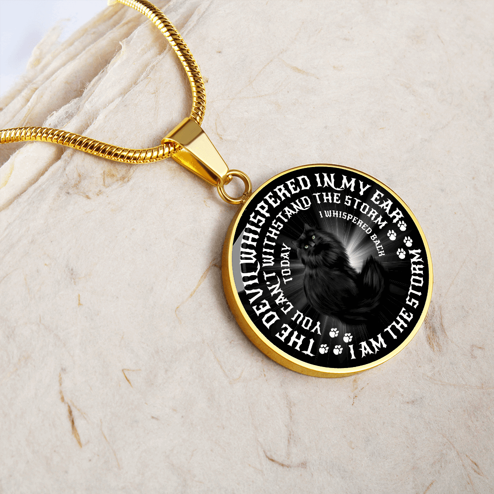 Engraved Gold Necklace, Cat Lovers Custom Pendant, Whispered In My Ear - Kubby&Co Worldwide