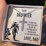 Cross Necklace, Stainless Steel, My Daughter, In Your Heart, Love Dad - Kubby&Co Worldwide