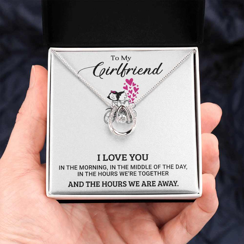 Gold Necklace, Personalized Message Card, To My Girlfriend - Kubby&Co Worldwide