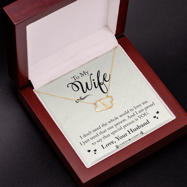 Gold Necklace, 18 Diamonds, My Wife A Special Person - Kubby&Co Worldwide