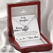 Gold Necklace & Earrings, Our Bond Knot, Dear Daughter - Kubby&Co Worldwide