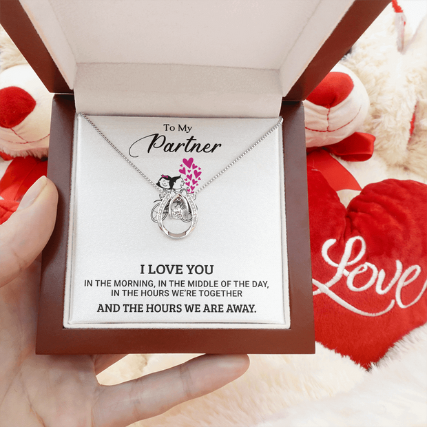 Gold Necklace, Message Card, To My Partner Forever - Kubby&Co Worldwide