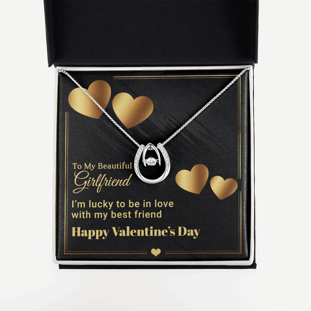 Gold Necklace, Personalized Message Card, To My Beautiful Girlfriend - Kubby&Co Worldwide