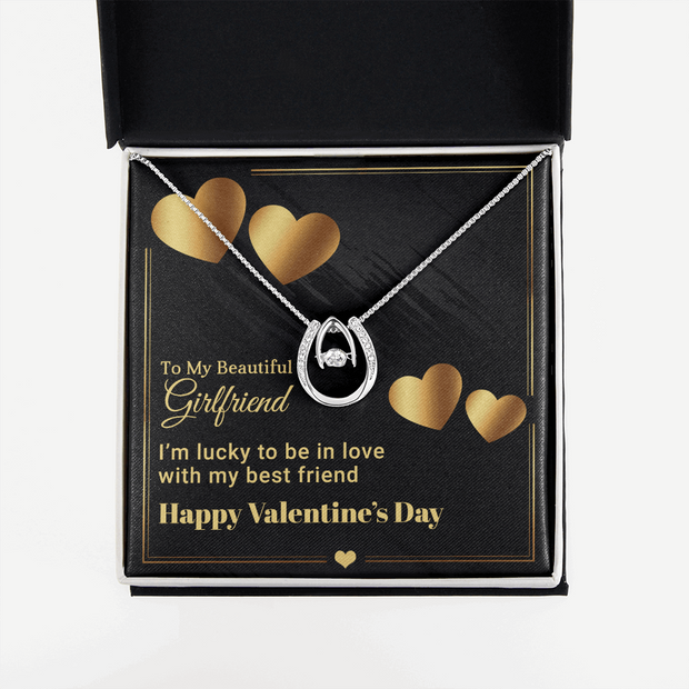 Gold Necklace, Personalized Message Card, To My Beautiful Girlfriend - Kubby&Co Worldwide