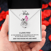 Gold Necklace, Personalized Message Card, To My Beautiful Wife - Kubby&Co Worldwide