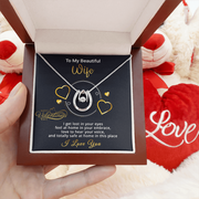 Gold Necklace, Personalized Message Card, To My Beautiful Wife - Kubby&Co Worldwide