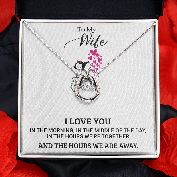 Gold Necklace, Personalized Message Card, To My Beautiful Wife - Kubby&Co Worldwide