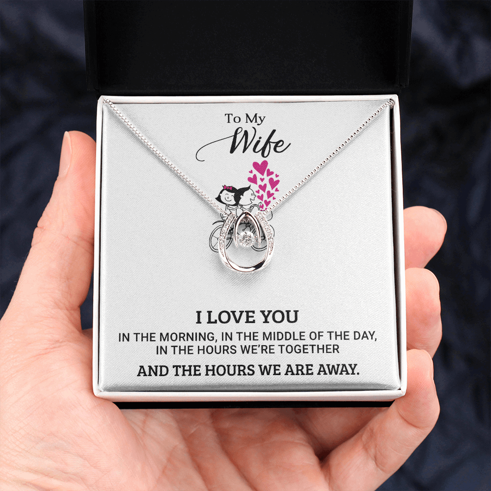 Gold Necklace, Personalized Message Card, To My Beautiful Wife - Kubby&Co Worldwide