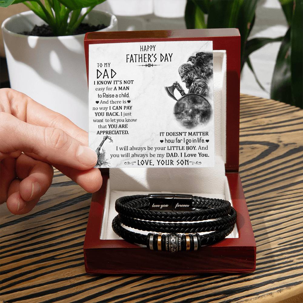 Men's Bracelet Custom Engraved Personalized Gift For Dad Always - Kubby&Co Worldwide