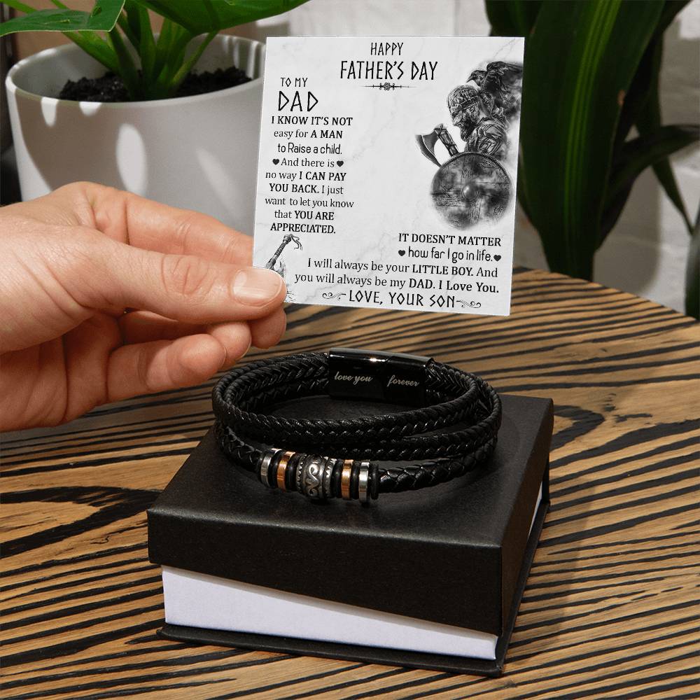 Men's Bracelet Custom Engraved Personalized Gift For Dad Always - Kubby&Co Worldwide