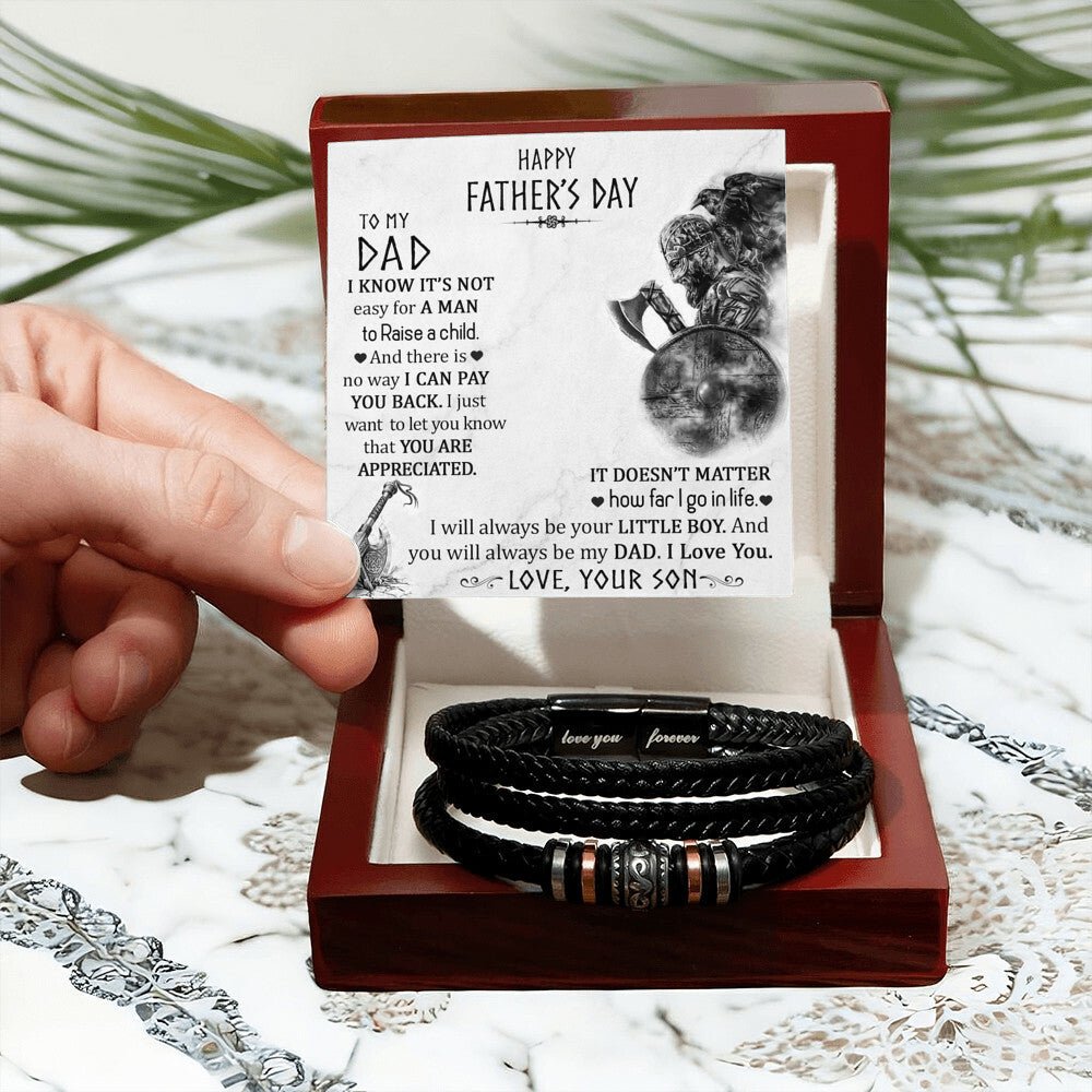 Men's Bracelet Custom Engraved Personalized Gift For Dad Always - Kubby&Co Worldwide