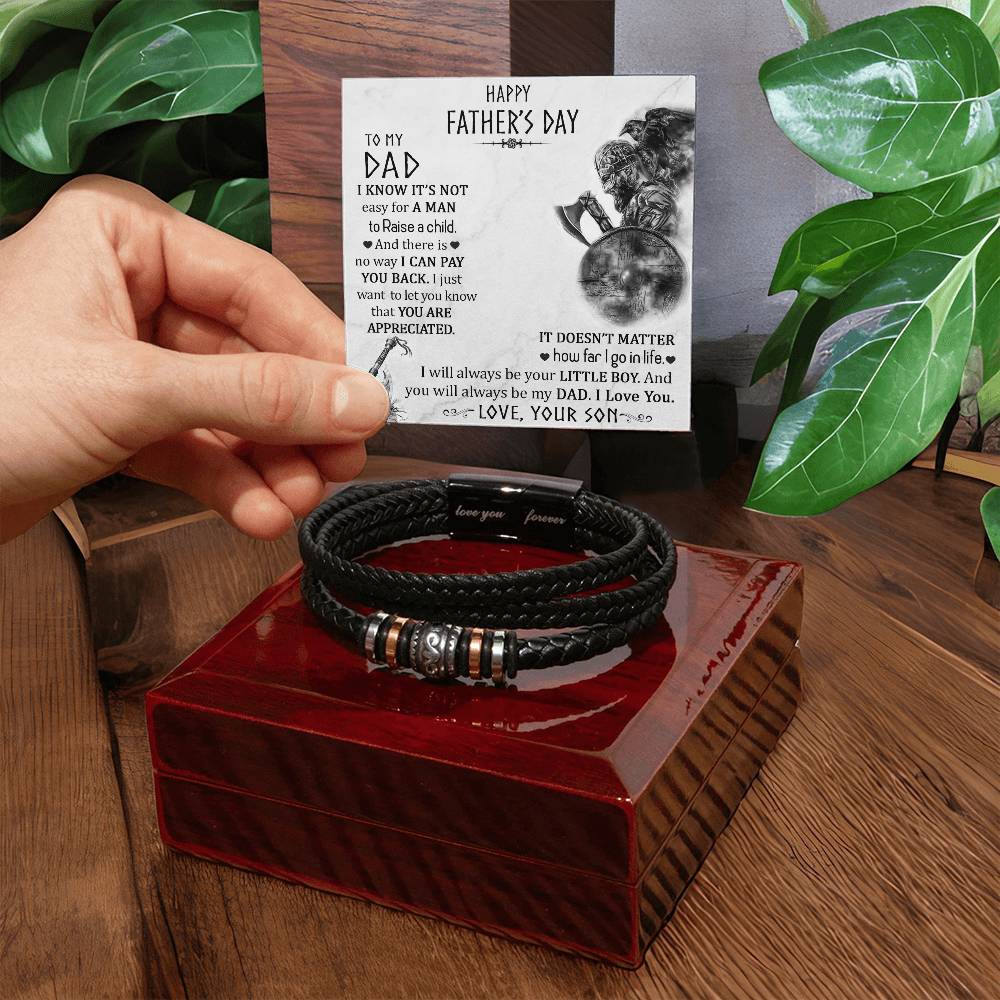 Men's Bracelet Custom Engraved Personalized Gift For Dad Always - Kubby&Co Worldwide