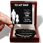 Men's Bracelet Custom Engraved Personalized Gift For Dad From Daughter - Kubby&Co Worldwide