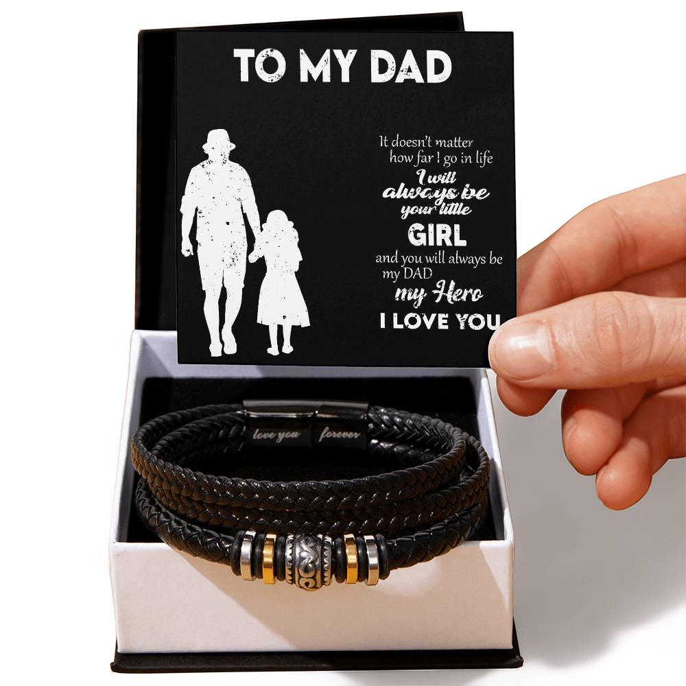 Men's Bracelet Custom Engraved Personalized Gift For Dad From Daughter - Kubby&Co Worldwide