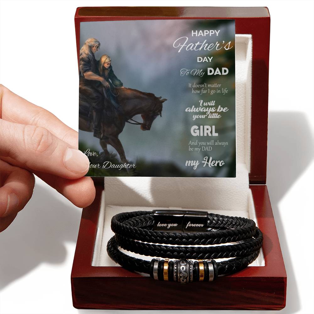 Men's Bracelet Custom Engraved Personalized Gift For Dad My Hero - Kubby&Co Worldwide