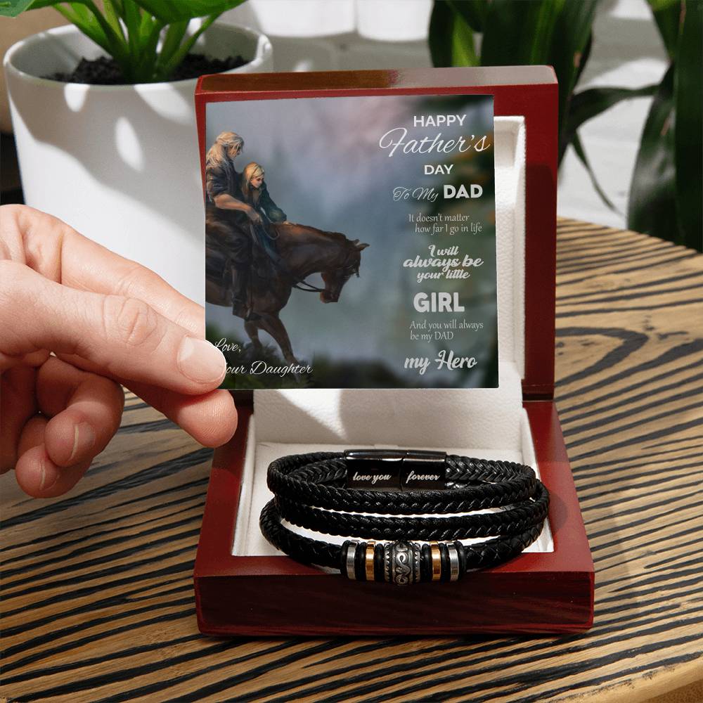 Men's Bracelet Custom Engraved Personalized Gift For Dad My Hero - Kubby&Co Worldwide