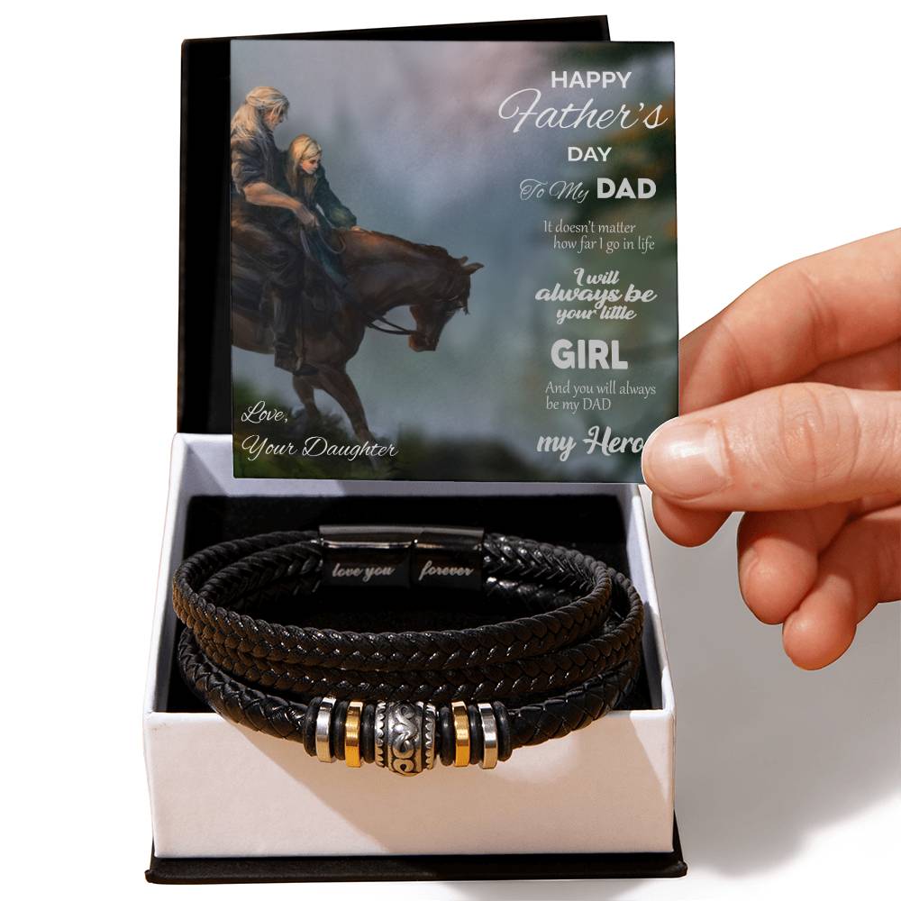 Men's Bracelet Custom Engraved Personalized Gift For Dad My Hero - Kubby&Co Worldwide