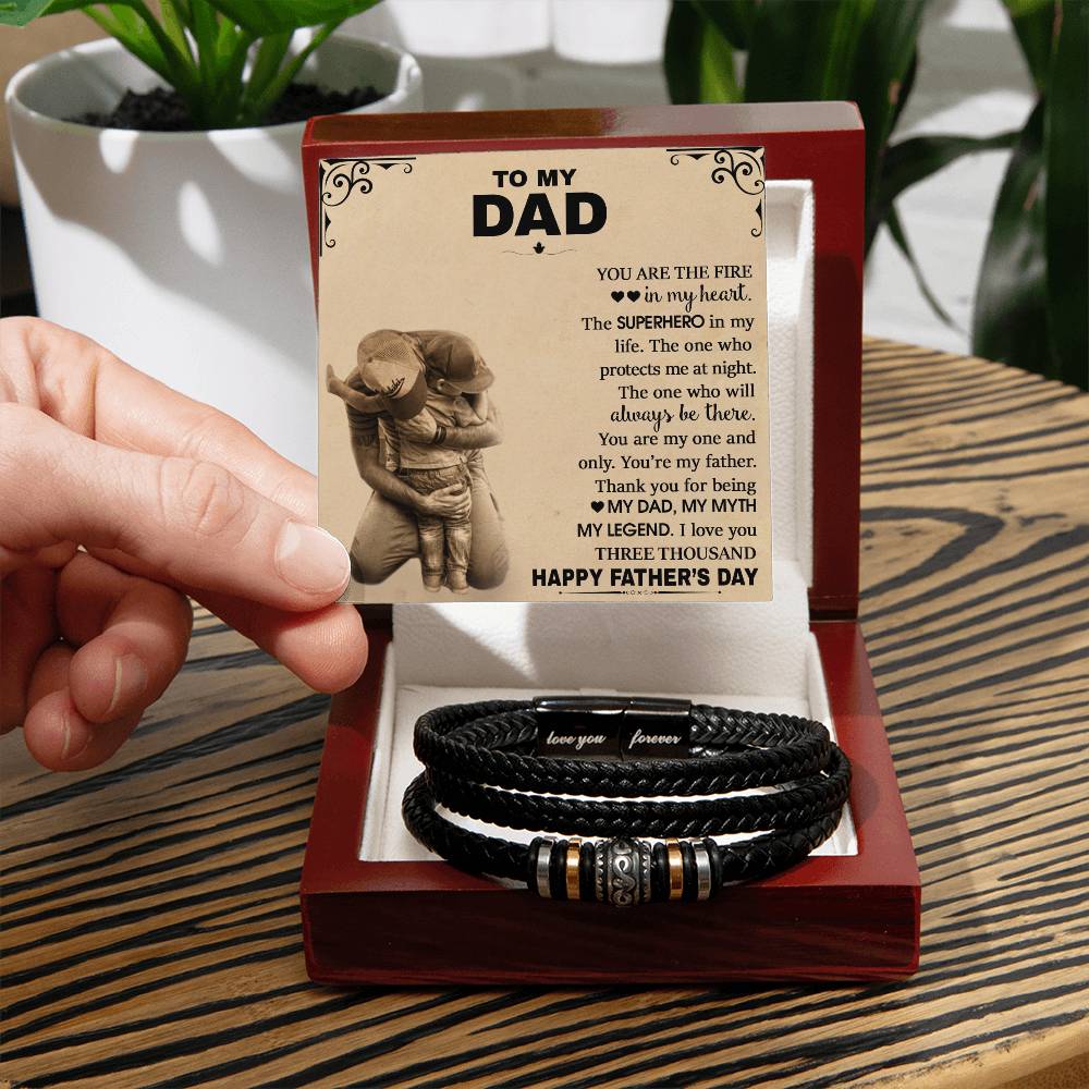 Men's Bracelet Custom Engraved Personalized Gift For Dad Superhero - Kubby&Co Worldwide