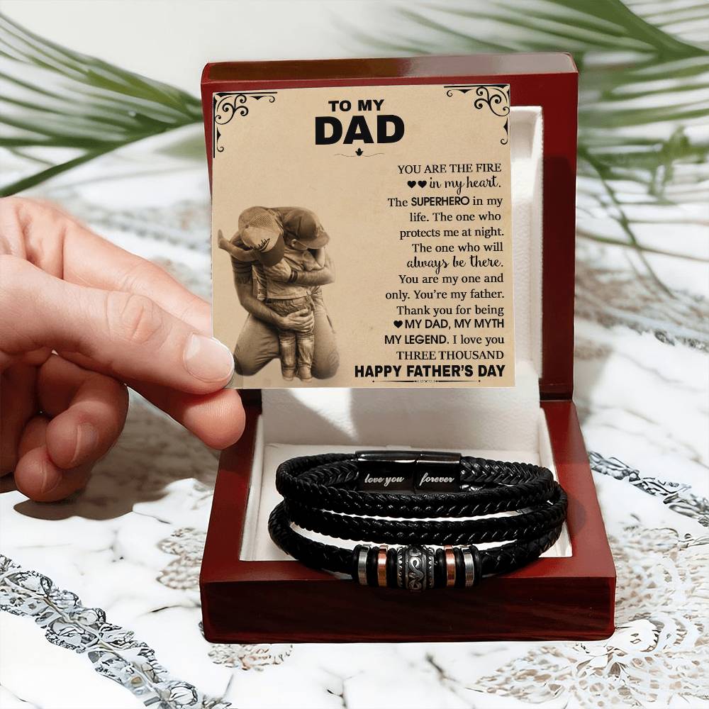 Men's Bracelet Custom Engraved Personalized Gift For Dad Superhero - Kubby&Co Worldwide