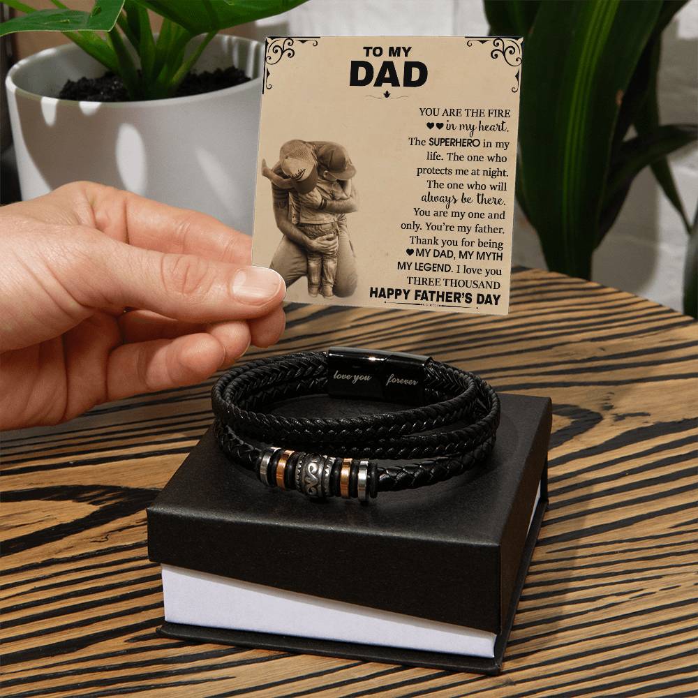 Men's Bracelet Custom Engraved Personalized Gift For Dad Superhero - Kubby&Co Worldwide