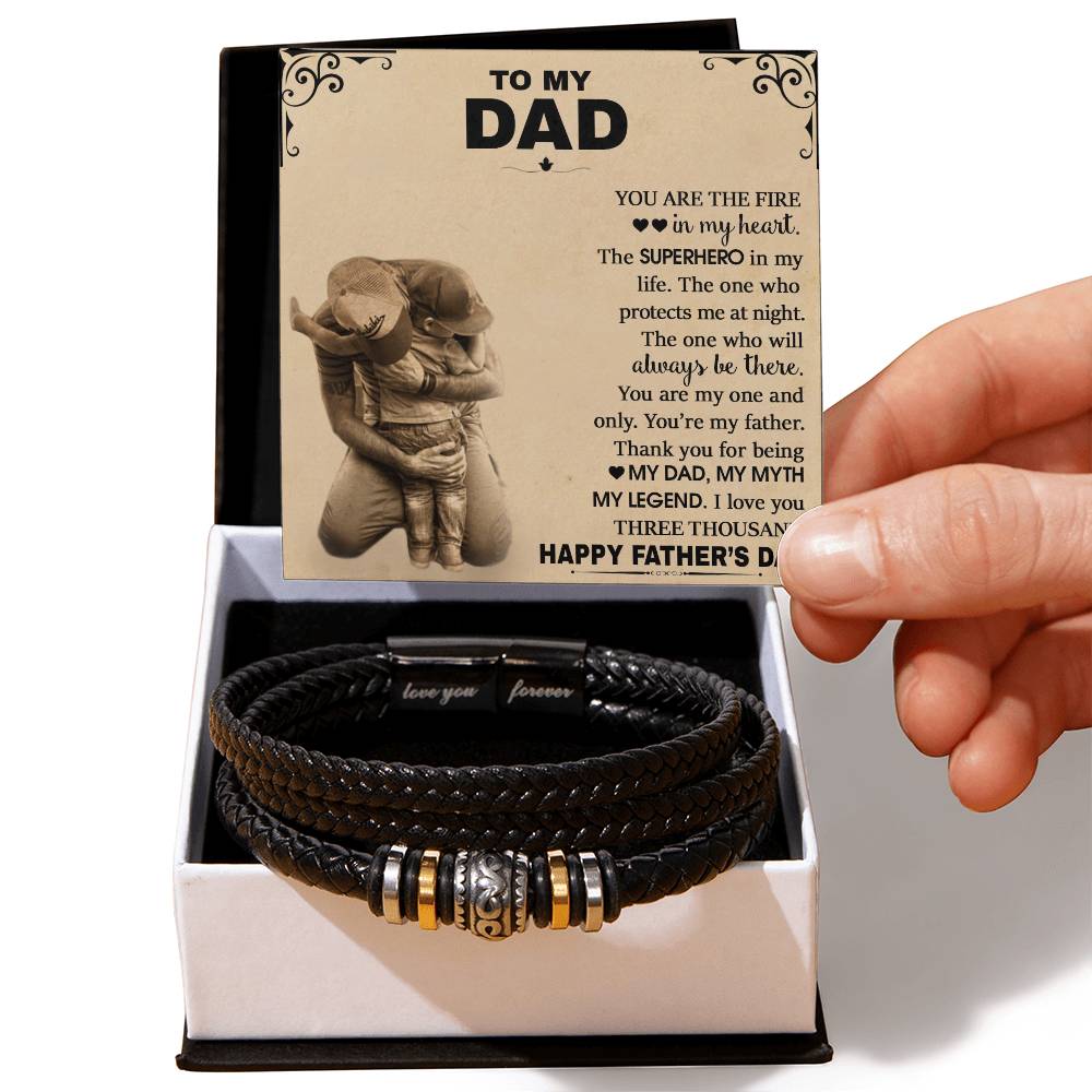 Men's Bracelet Custom Engraved Personalized Gift For Dad Superhero - Kubby&Co Worldwide