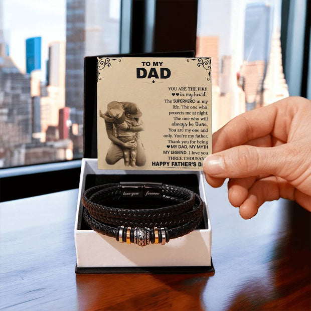 Men's Bracelet Custom Engraved Personalized Gift For Dad Superhero - Kubby&Co Worldwide