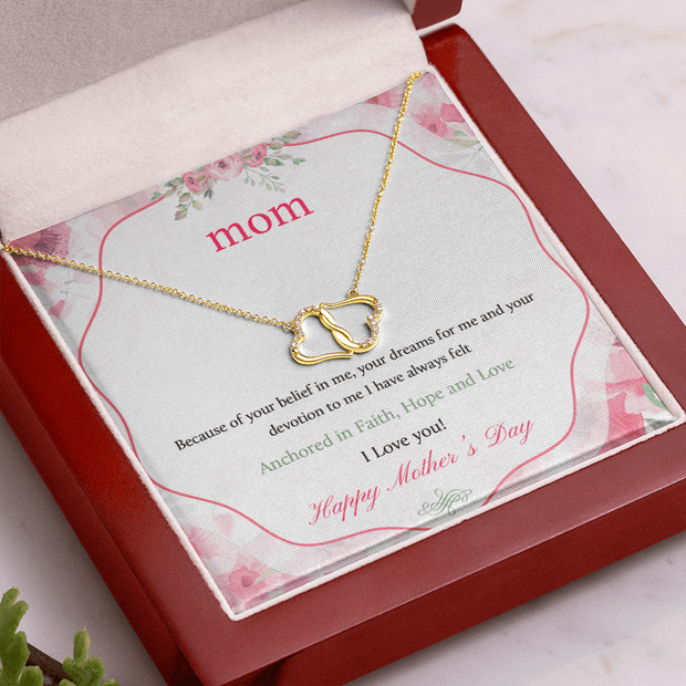 Gold Necklace, 18 Diamonds, Mother's Day, I Love You - Kubby&Co Worldwide