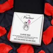 Gold Necklace, Message Card, To My Partner Forever - Kubby&Co Worldwide