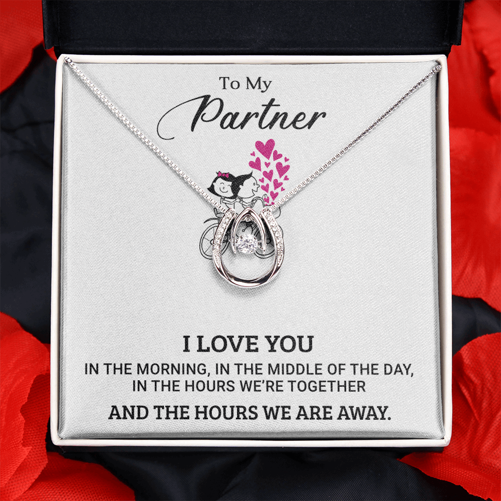 Gold Necklace, Message Card, To My Partner Forever - Kubby&Co Worldwide